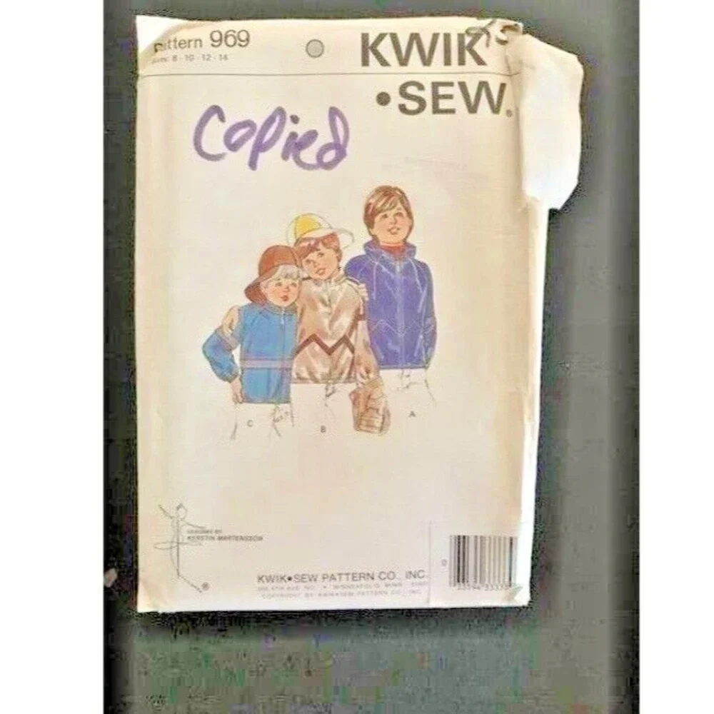 #0969 Kwik Sew sweater jacket pullover vintage child sewing pattern
